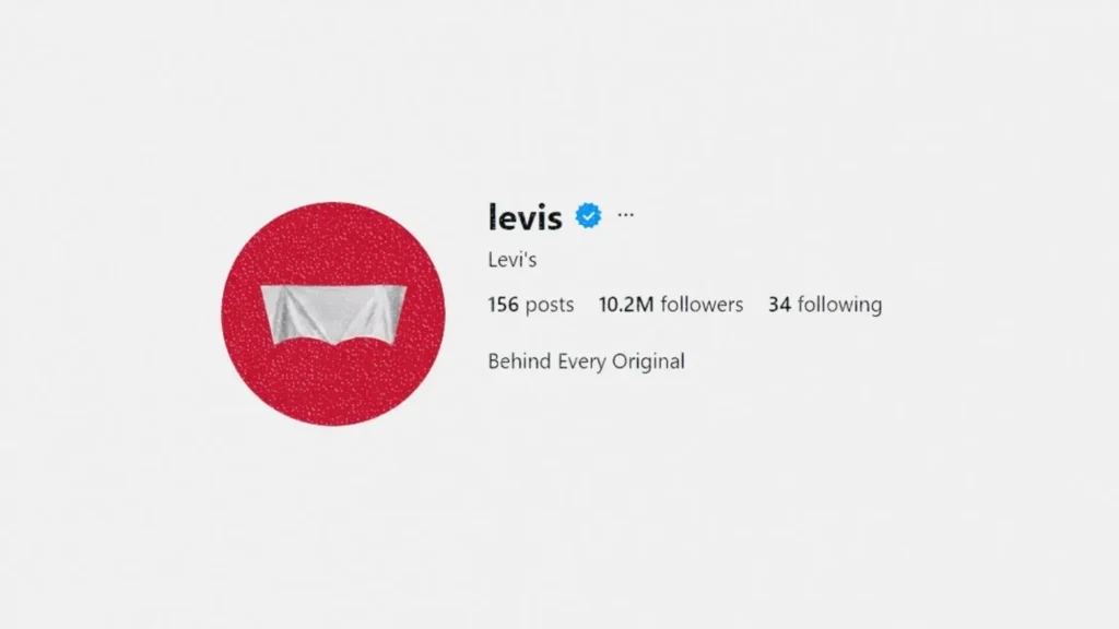Levis changes their instagram logo to the covered logo